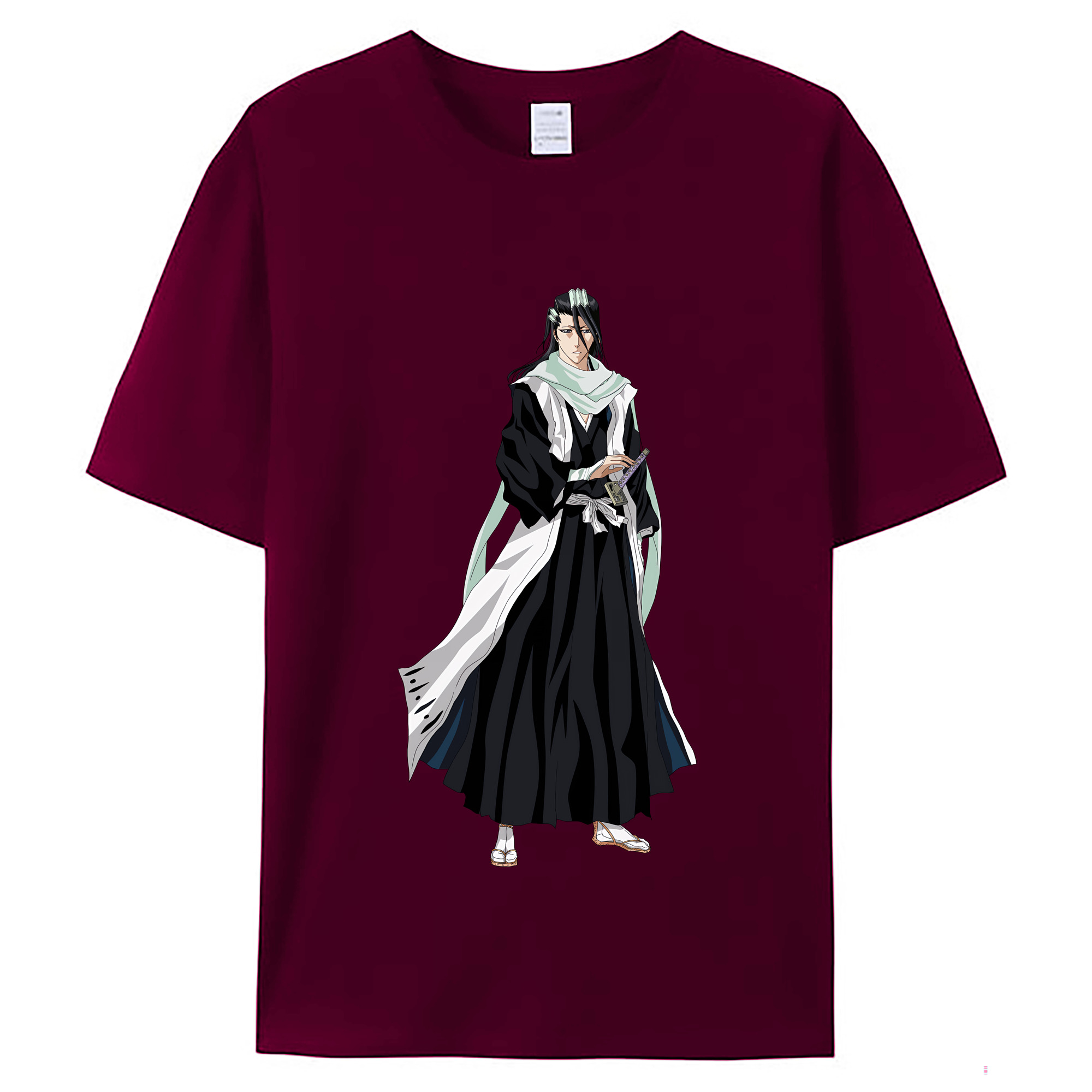 （画像用） ブリーチ くちき びゃくや BLEACH Kuchiki Byakuya レディースカジュアルプリントTシャツ（綿100％）